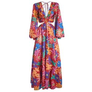 Patbo Aster long sleeve cut out dress